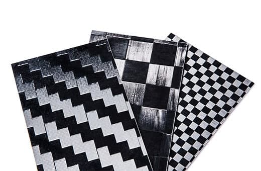 Group of 3 geometrical Carbon Fiber Sheets