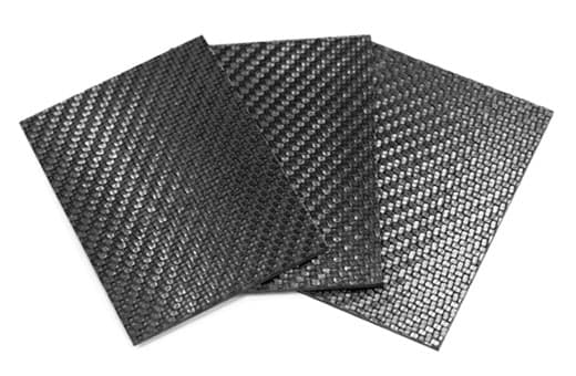 3 pieces of twill weave carbon fiber